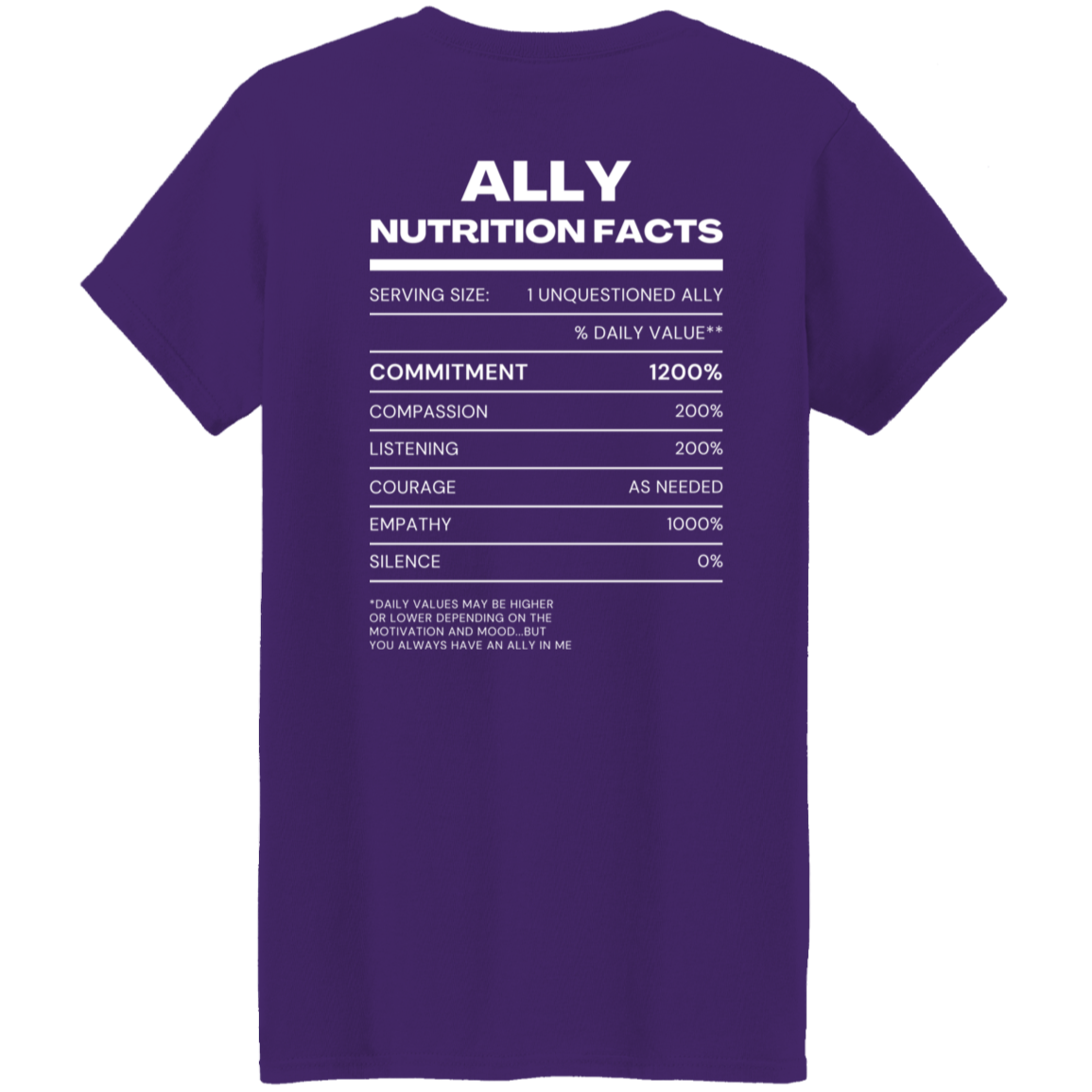 Ingredients of an Ally - Ladies Tee